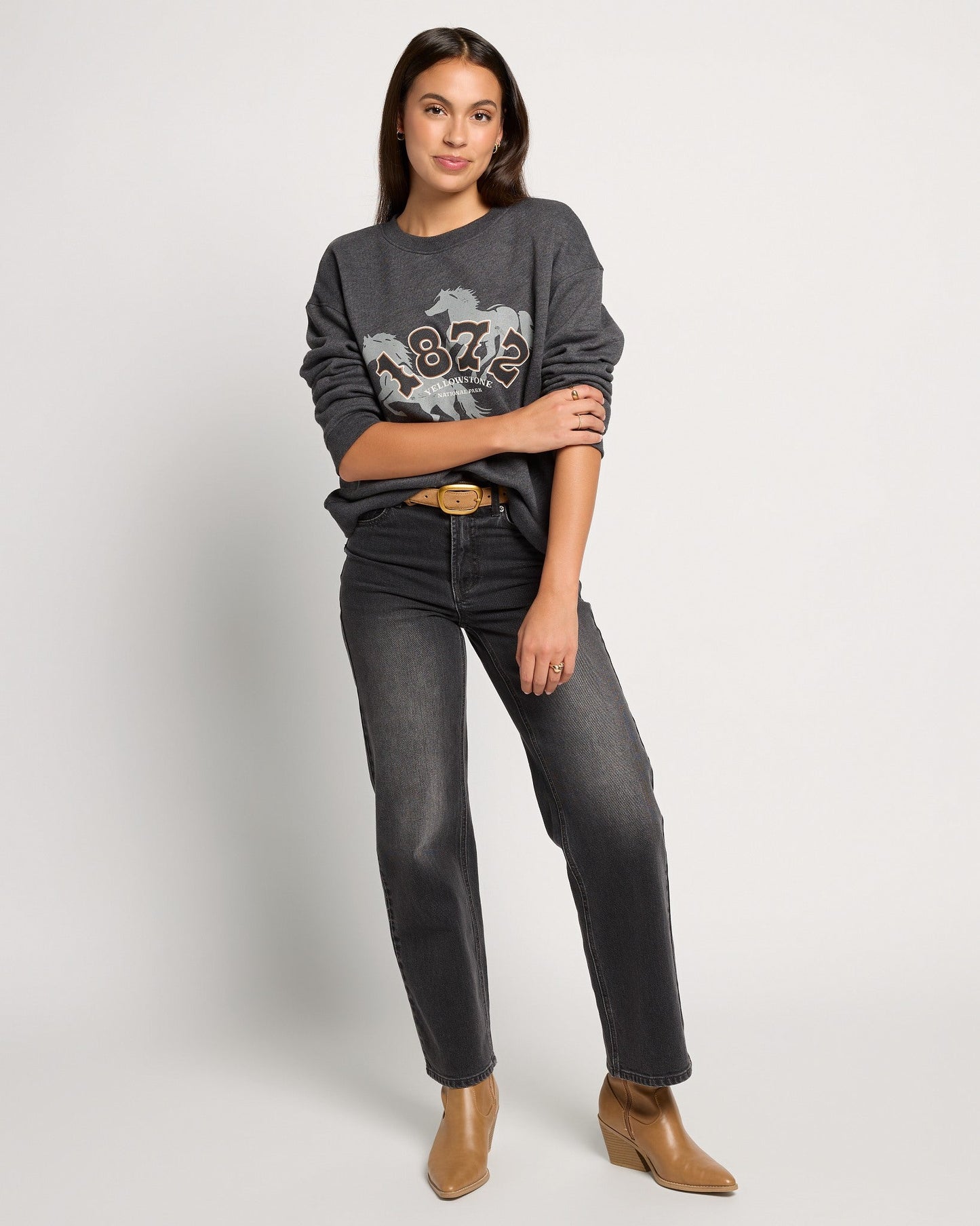 Ember Wild Horses Crewneck Pullover