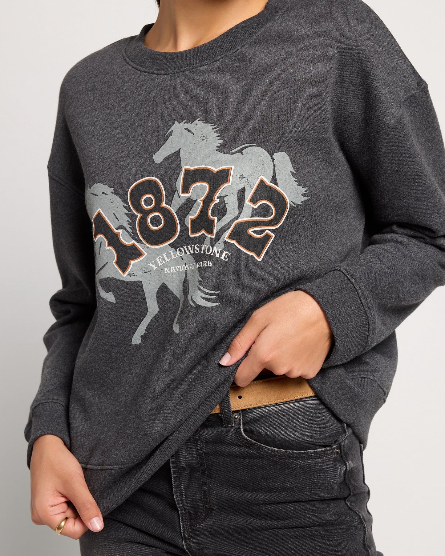Ember Wild Horses Crewneck Pullover