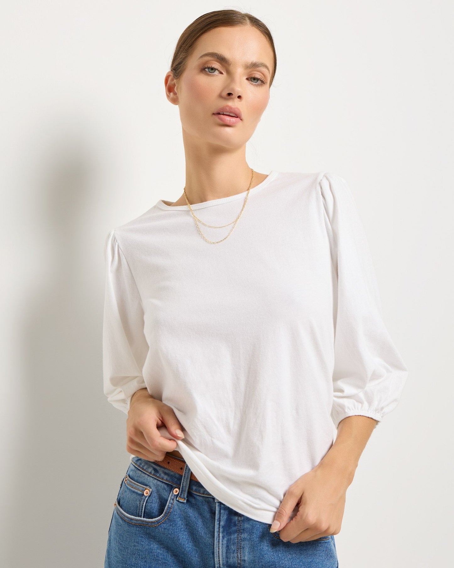 Orchid Peasant Sleeve Top