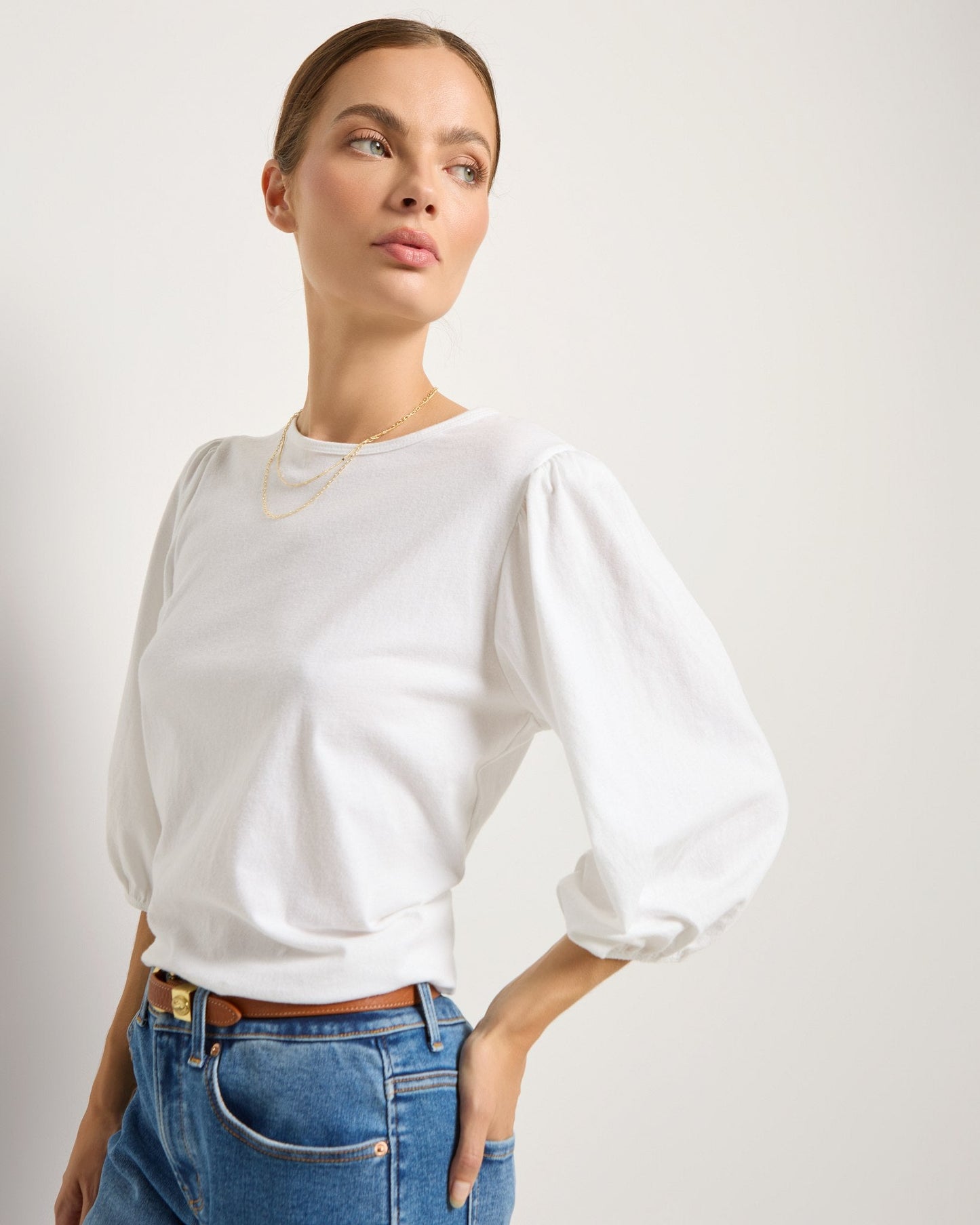 Orchid Peasant Sleeve Top