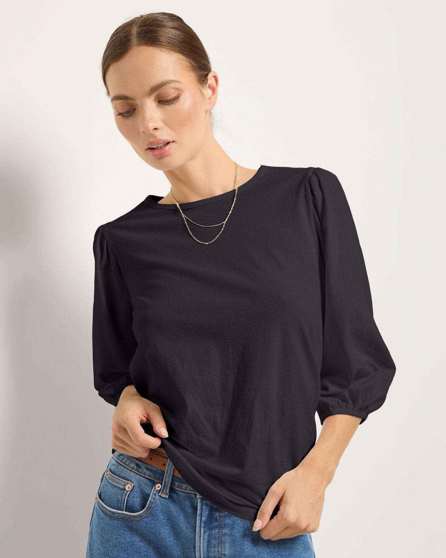 Orchid Peasant Sleeve Top