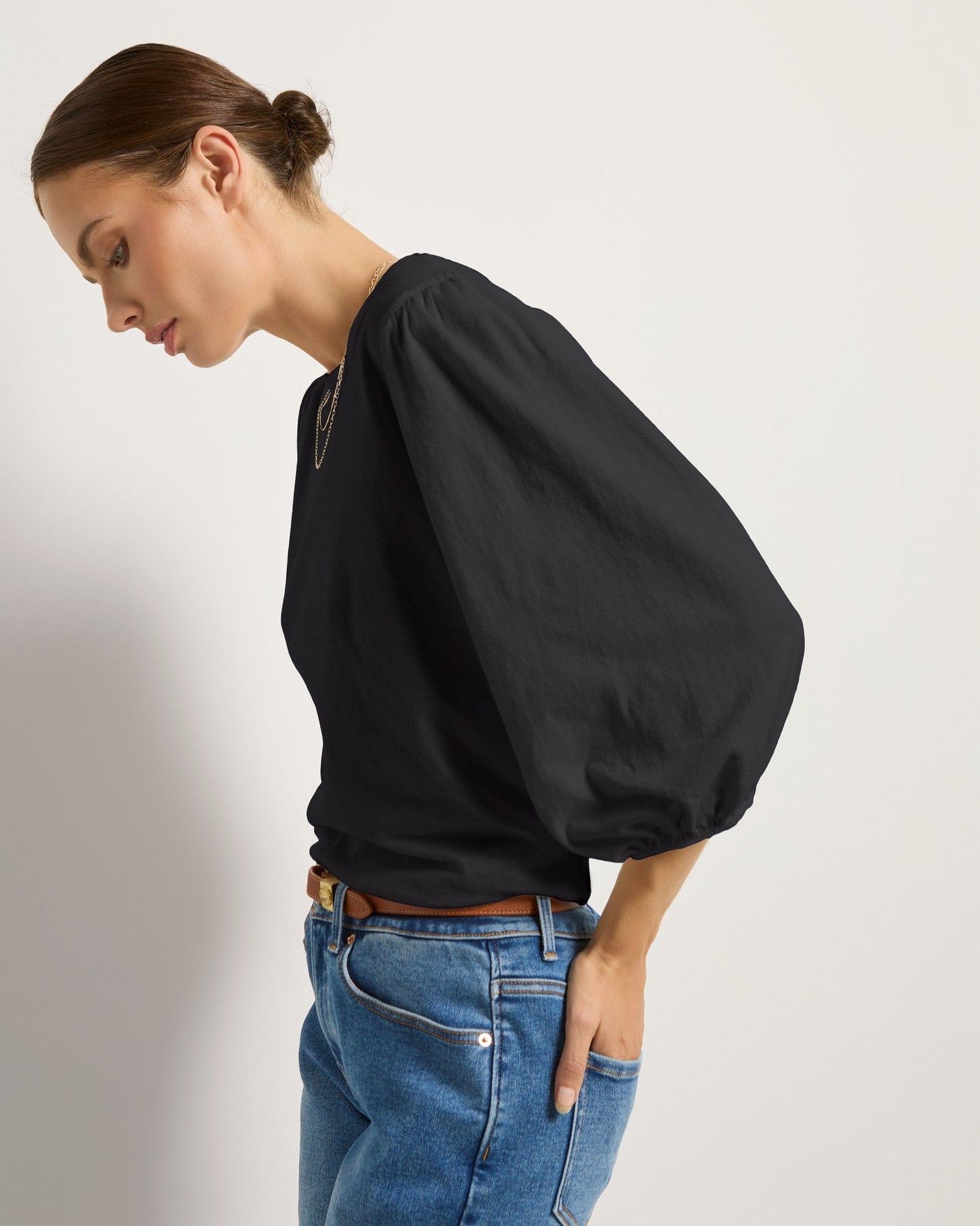 Orchid Peasant Sleeve Top