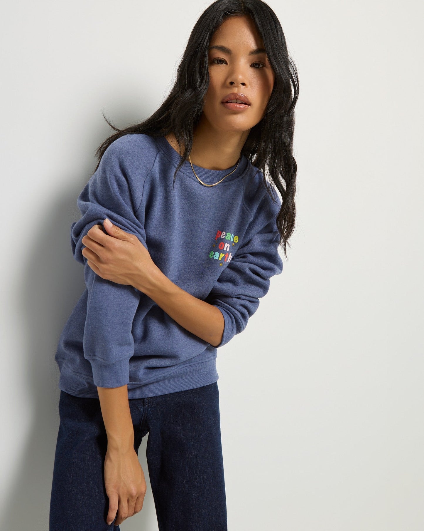 Cliffedge Raglan Peace on Earth Sweatshirt