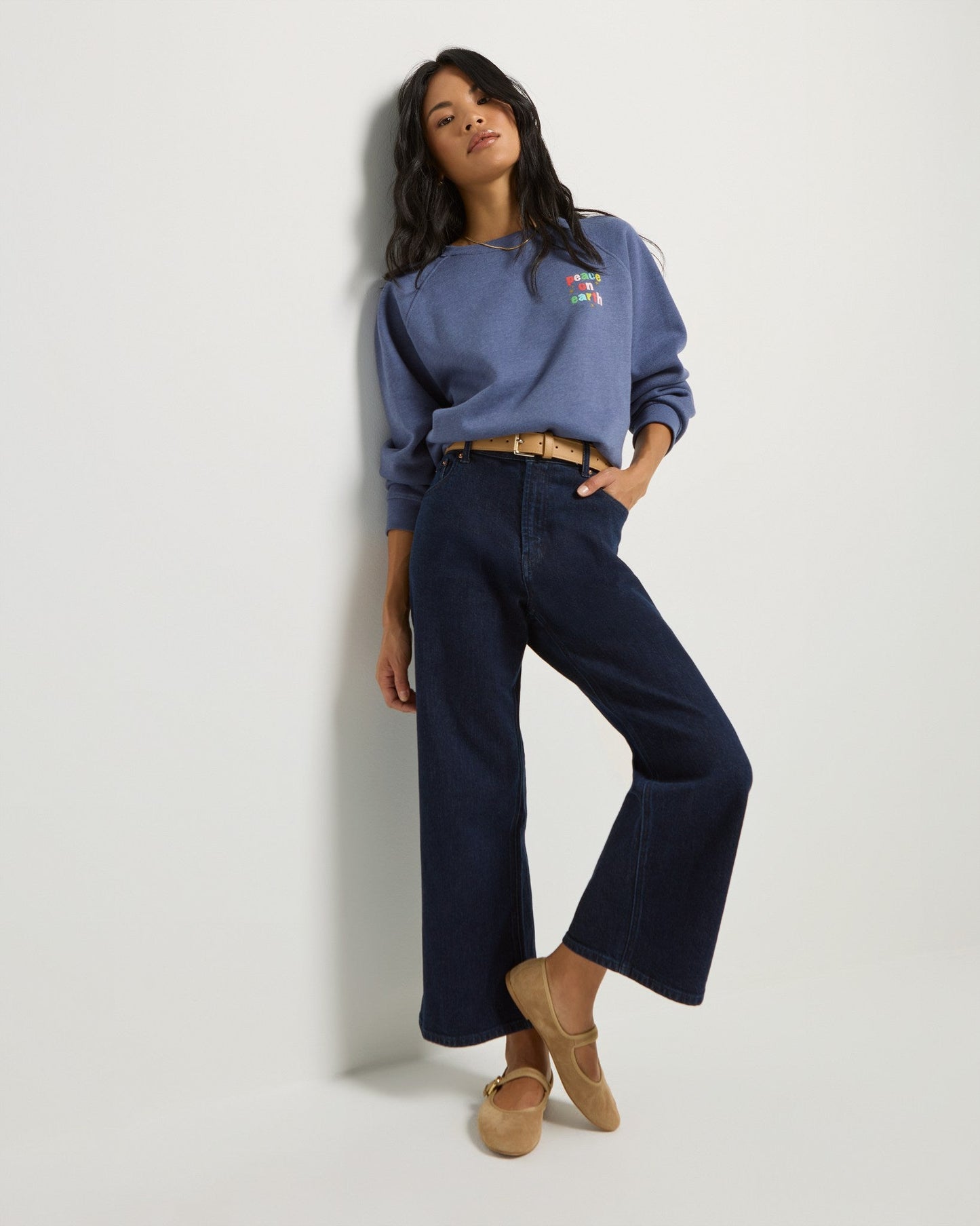 Cliffedge Raglan Peace on Earth Sweatshirt
