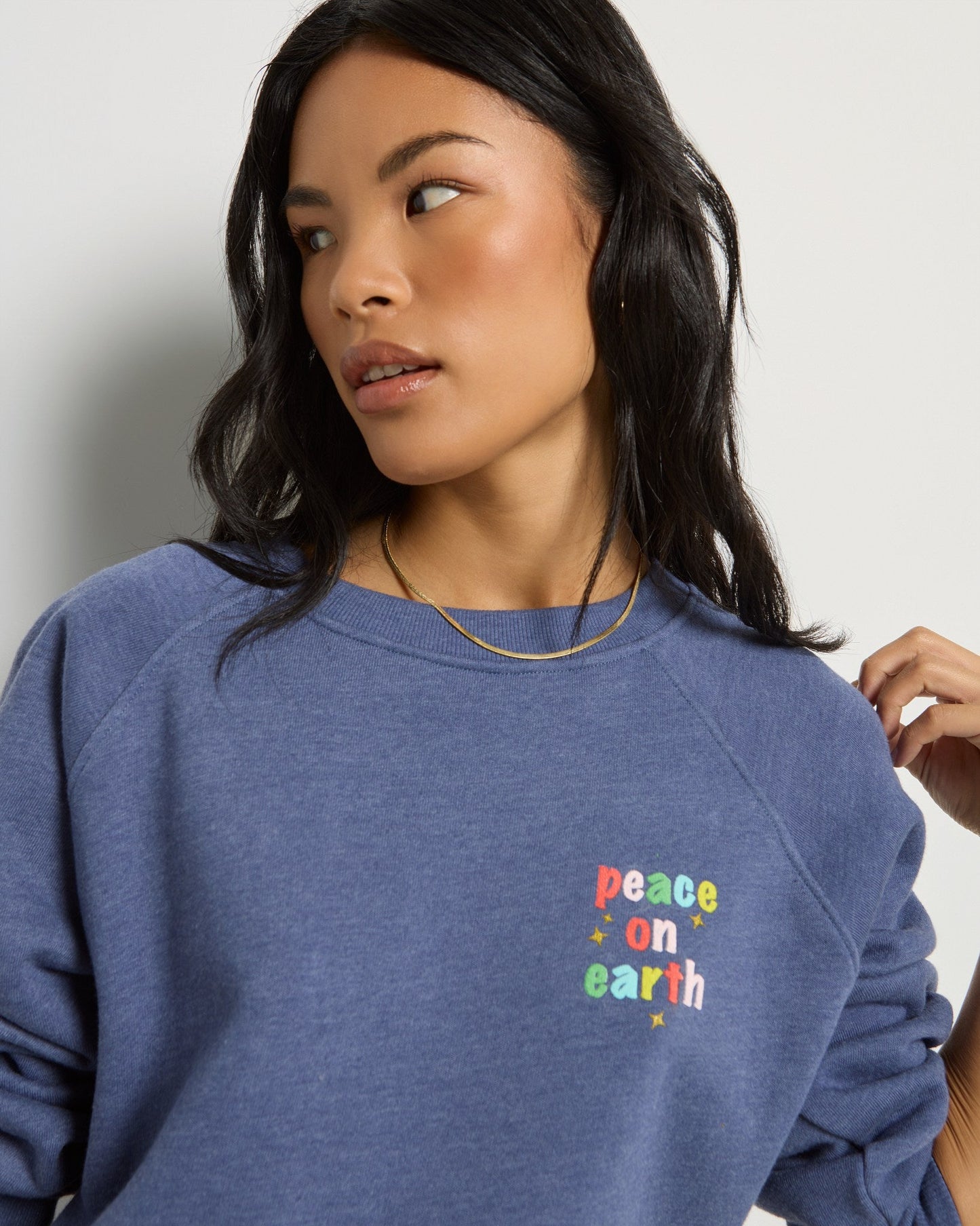 Cliffedge Raglan Peace on Earth Sweatshirt