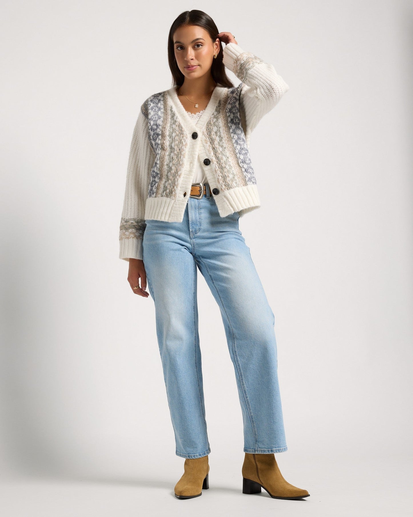 River Rock Jacquard Cardigan