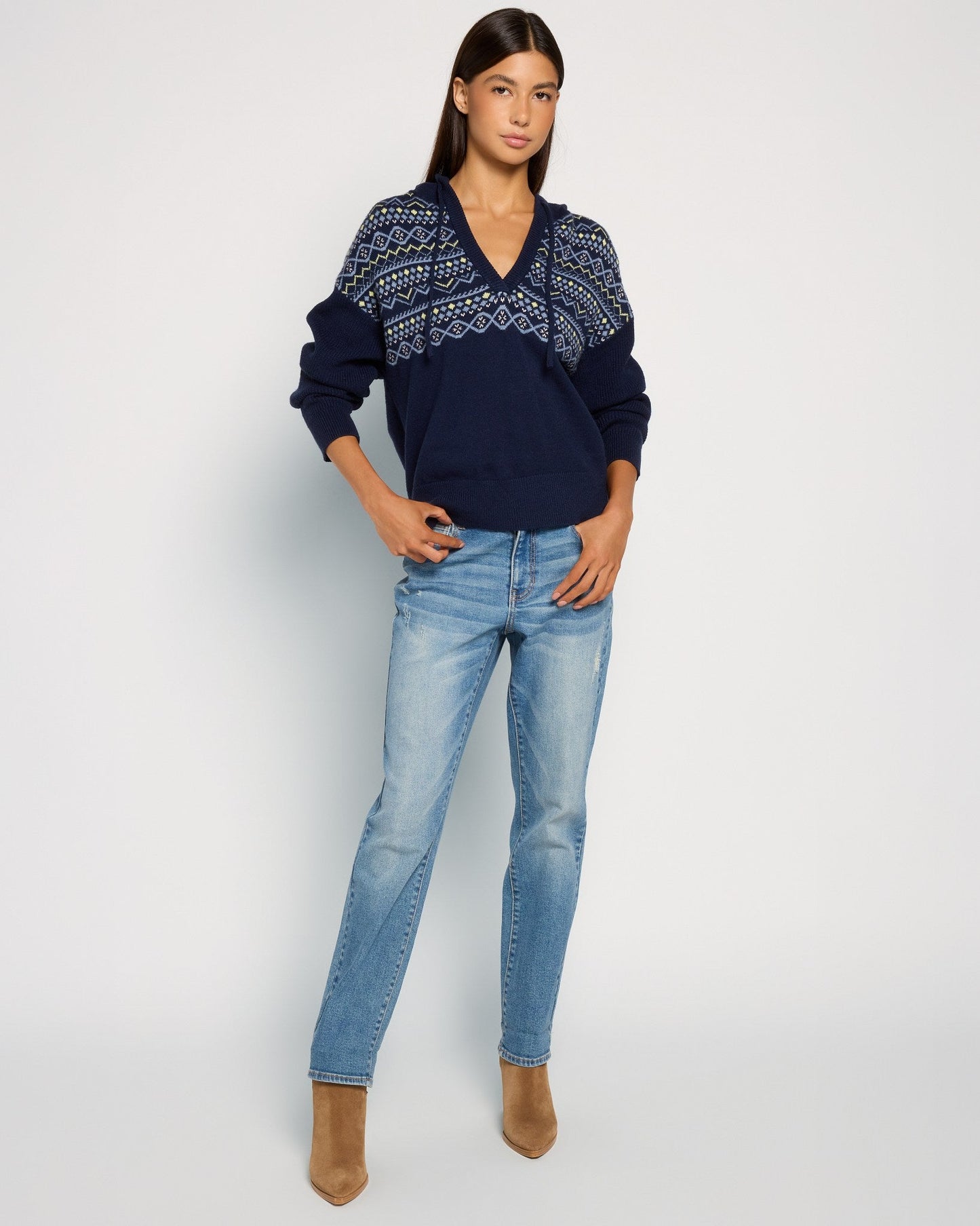 Georgia Half Zip Hooded Sweater