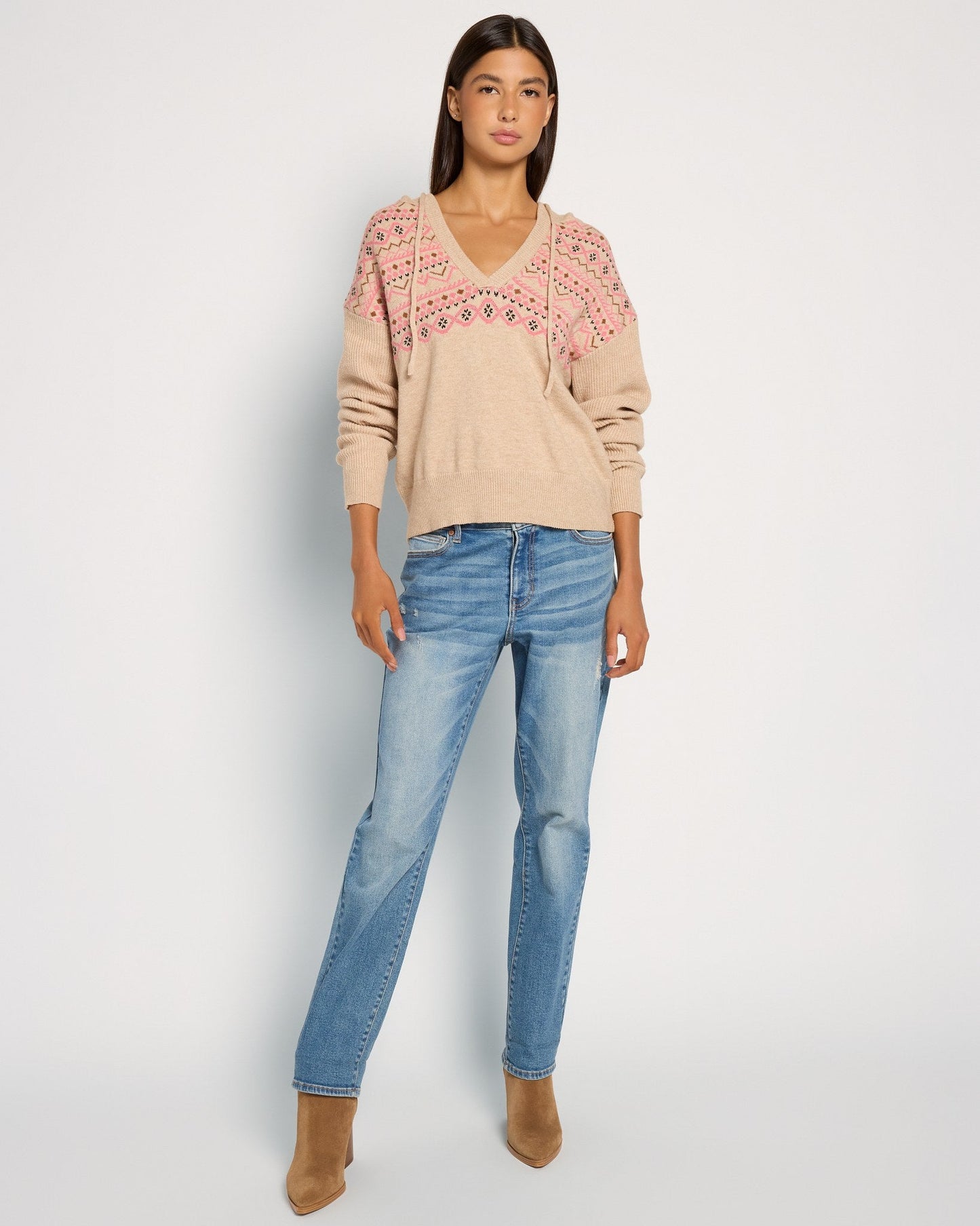 Georgia Half Zip Hooded Sweater
