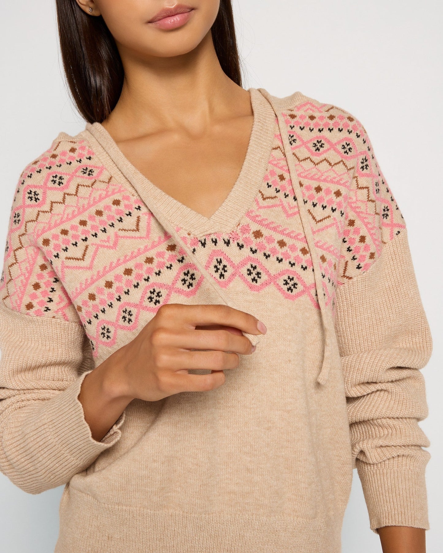 Georgia Half Zip Hooded Sweater