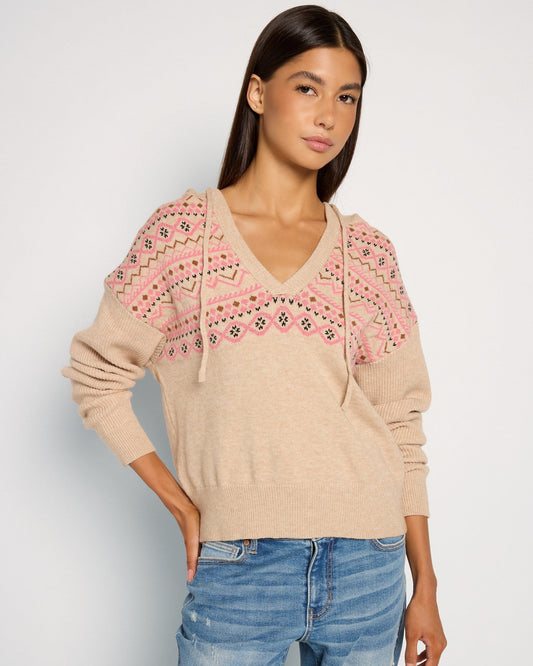 Georgia Half Zip Hooded Sweater