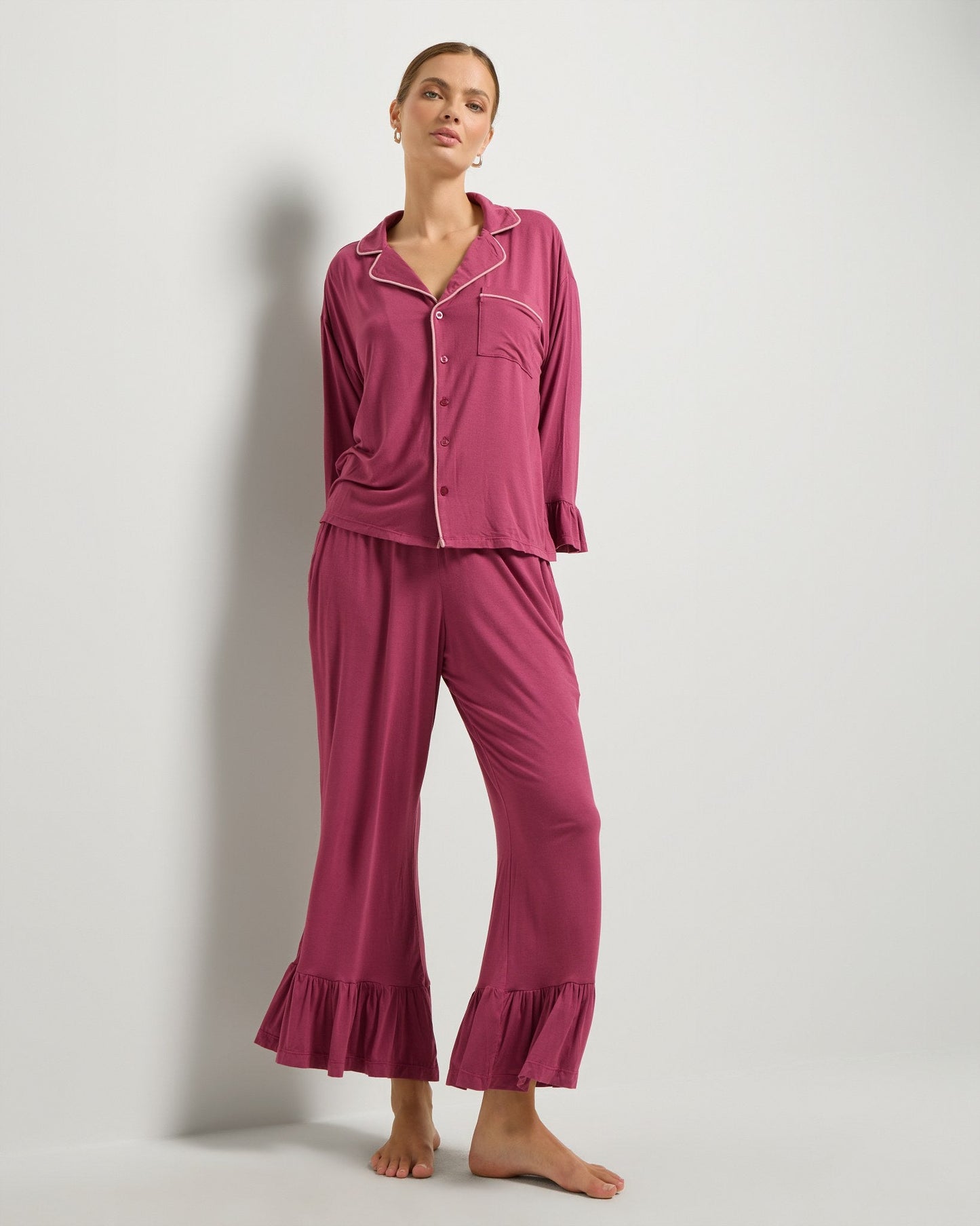 Slumber Party Ruffle Pajama Set