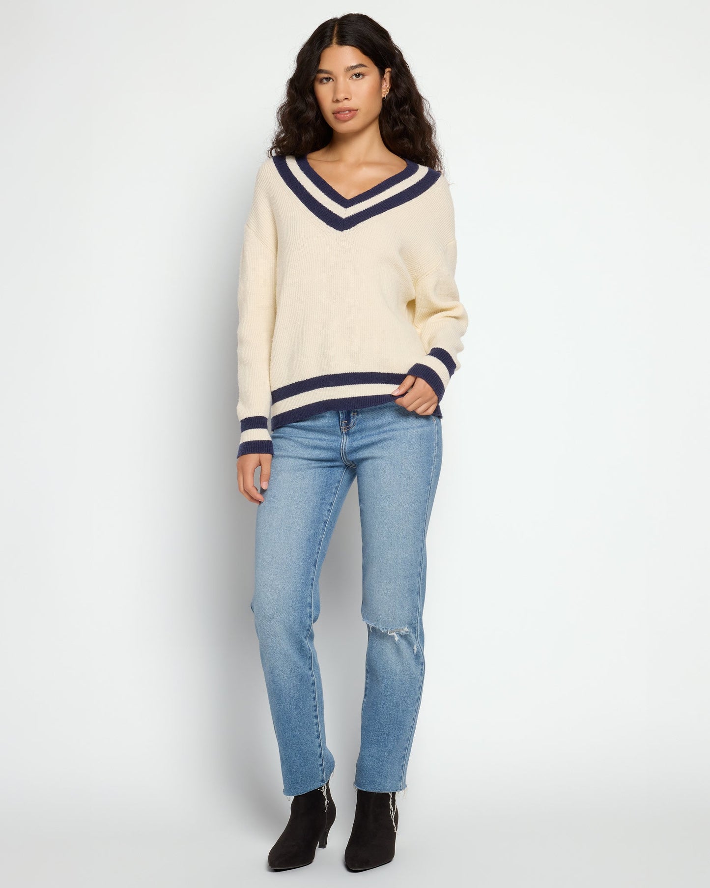 Varsity V-Neck Sweater