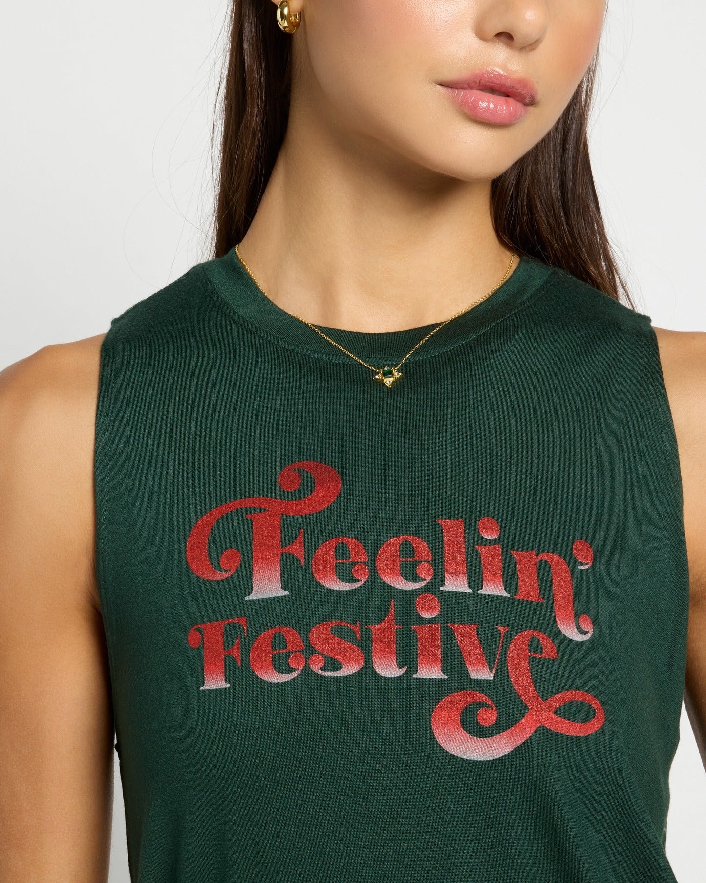 Grace Muscle Tank Feelin Festive