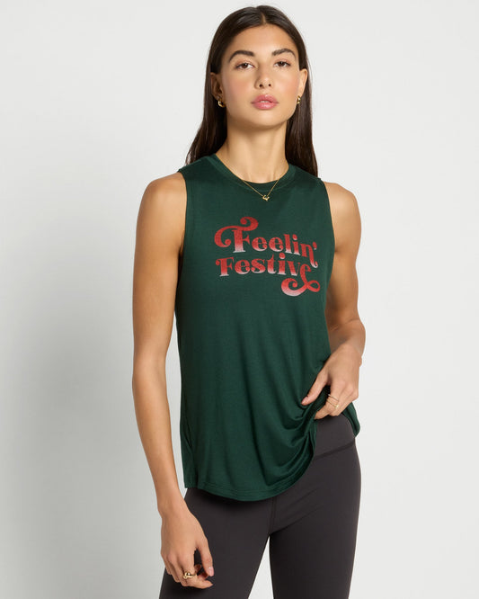 Grace Muscle Tank Feelin Festive