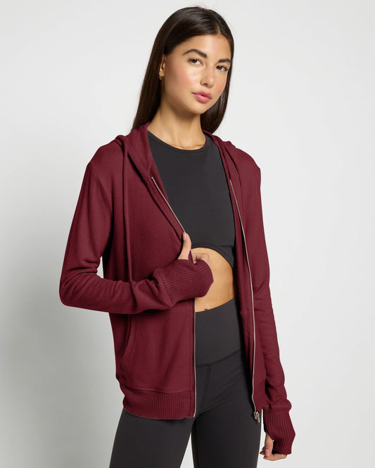 Hacci Zip Front Pocket Hoodie
