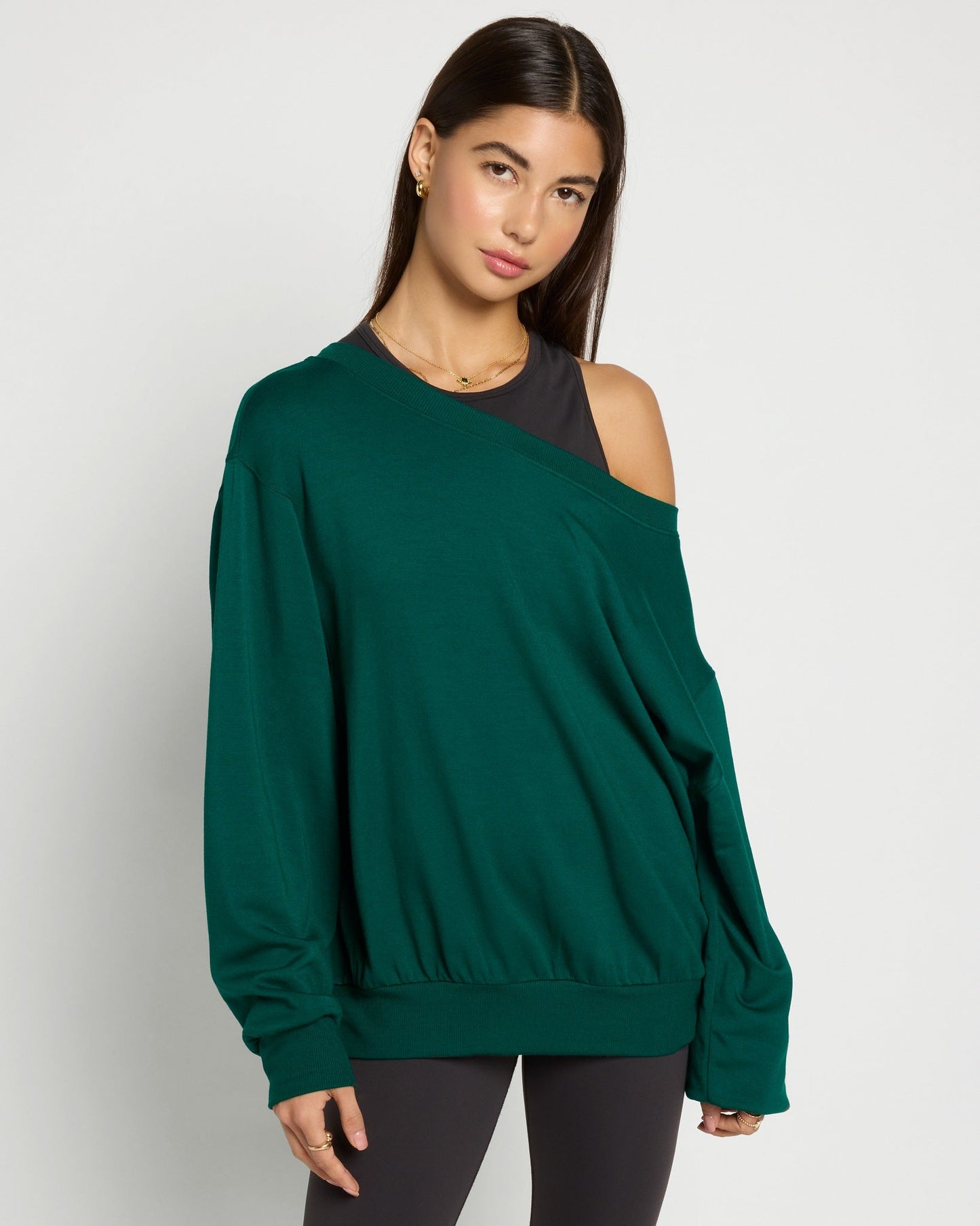 Flex Fleece One Shoulder Pullover