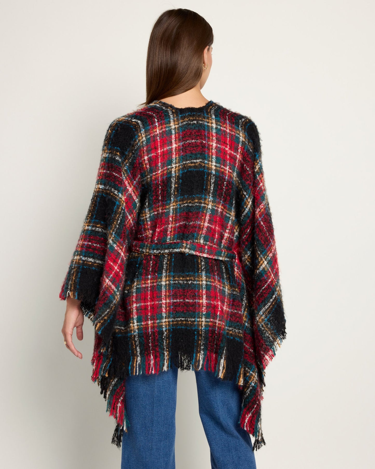 Plaid Belted Wrap