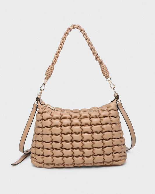 Jacqueline Quilted Satchel/Shoulder Bag