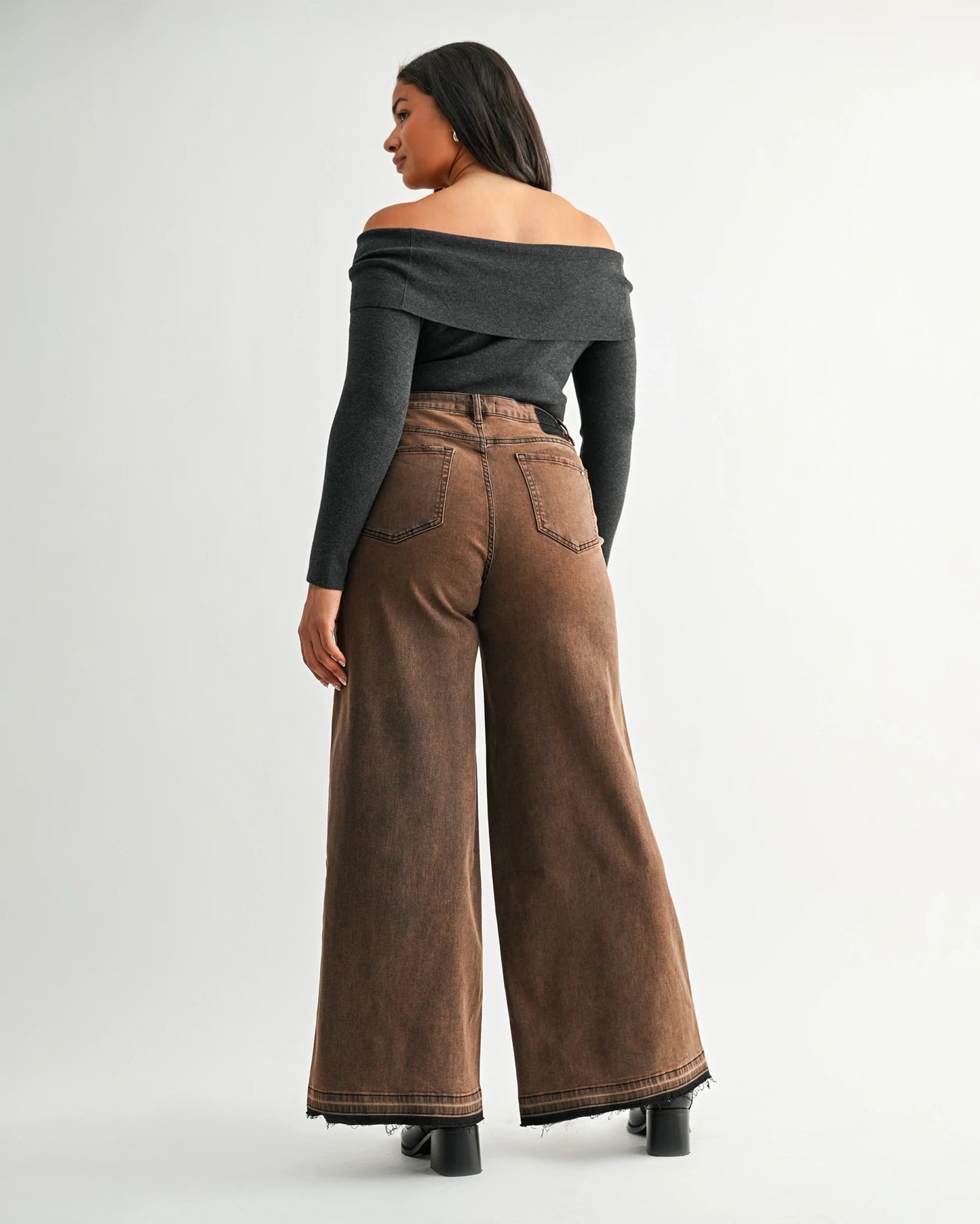 Plus Size High Rise Wide Leg with Vintage Wash