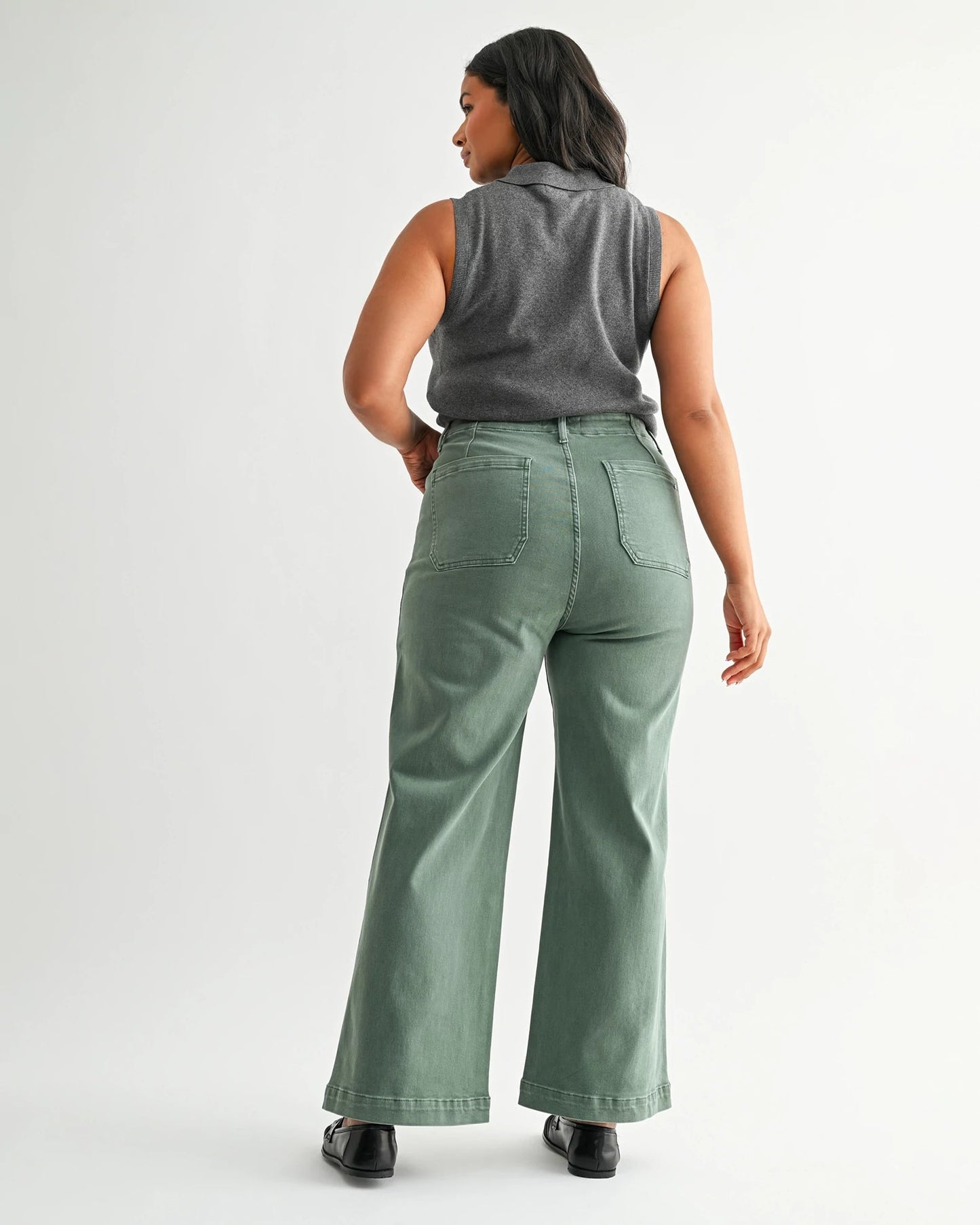 Plus Size High Rise Wide Leg