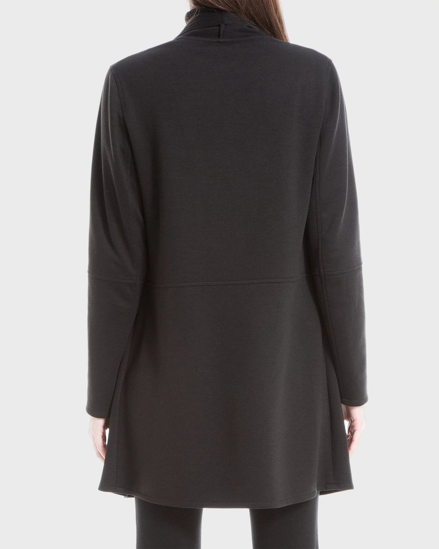 Scuba Knit Drape Front Jacket