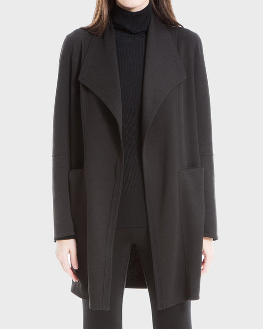 Scuba Knit Drape Front Jacket