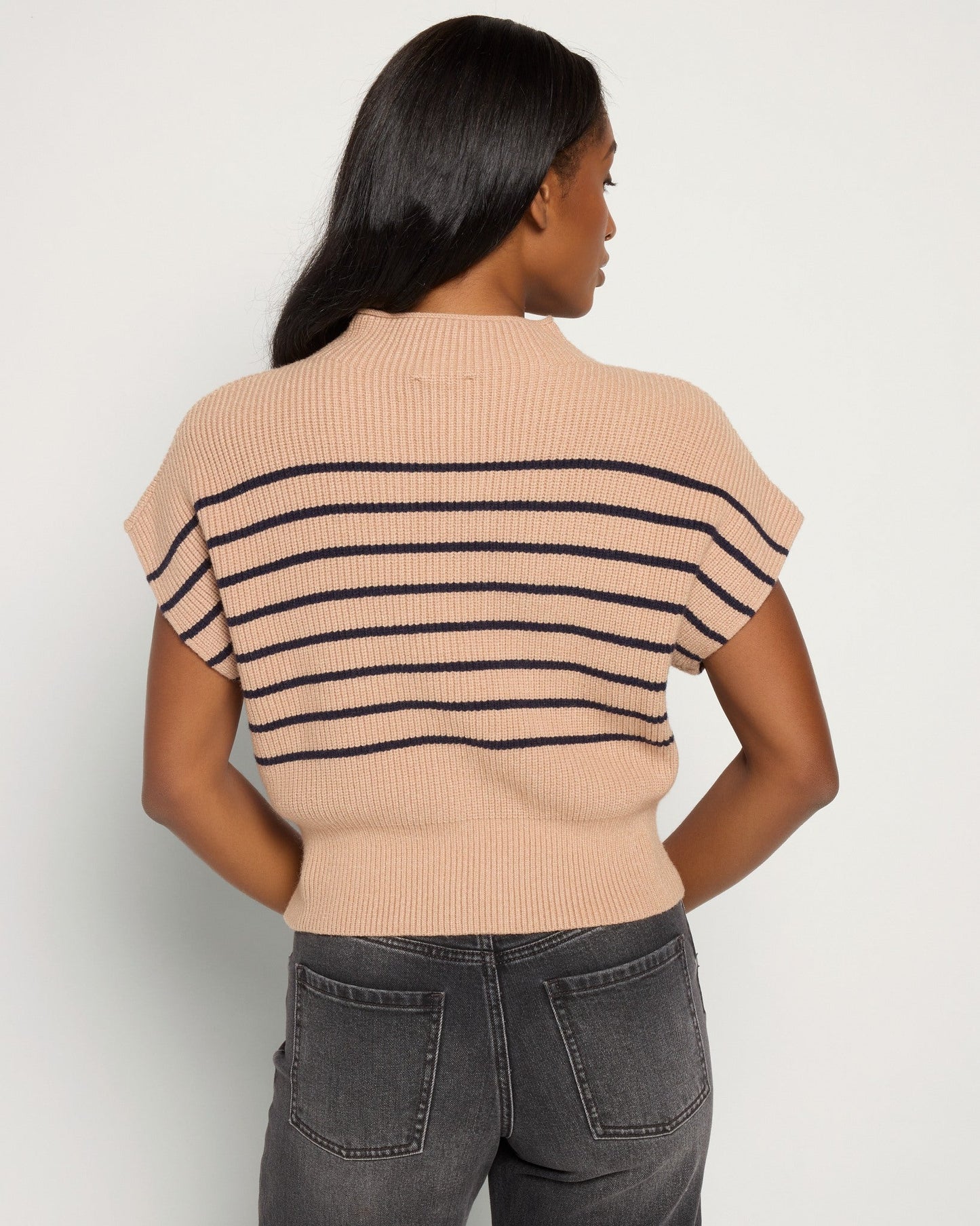 Short Sleeve Stripe Pullover