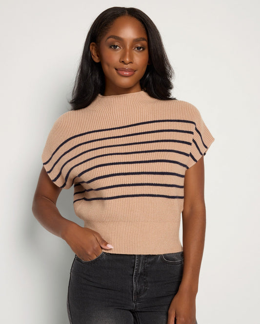 Short Sleeve Stripe Pullover