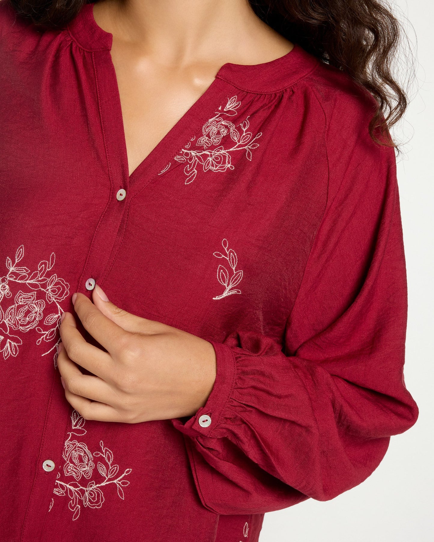 Embroidered Woven Blouse