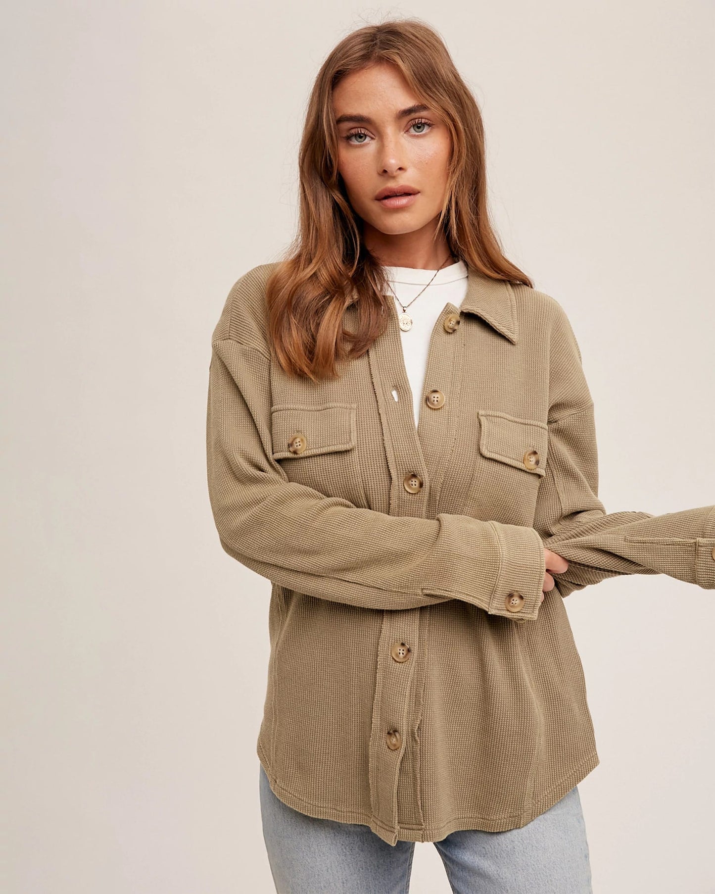 Thermal Knit Shacket