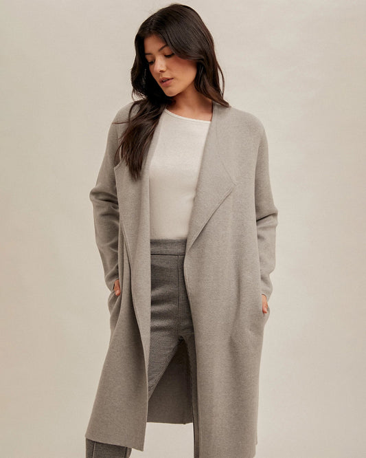 Draped Collar Coatigan
