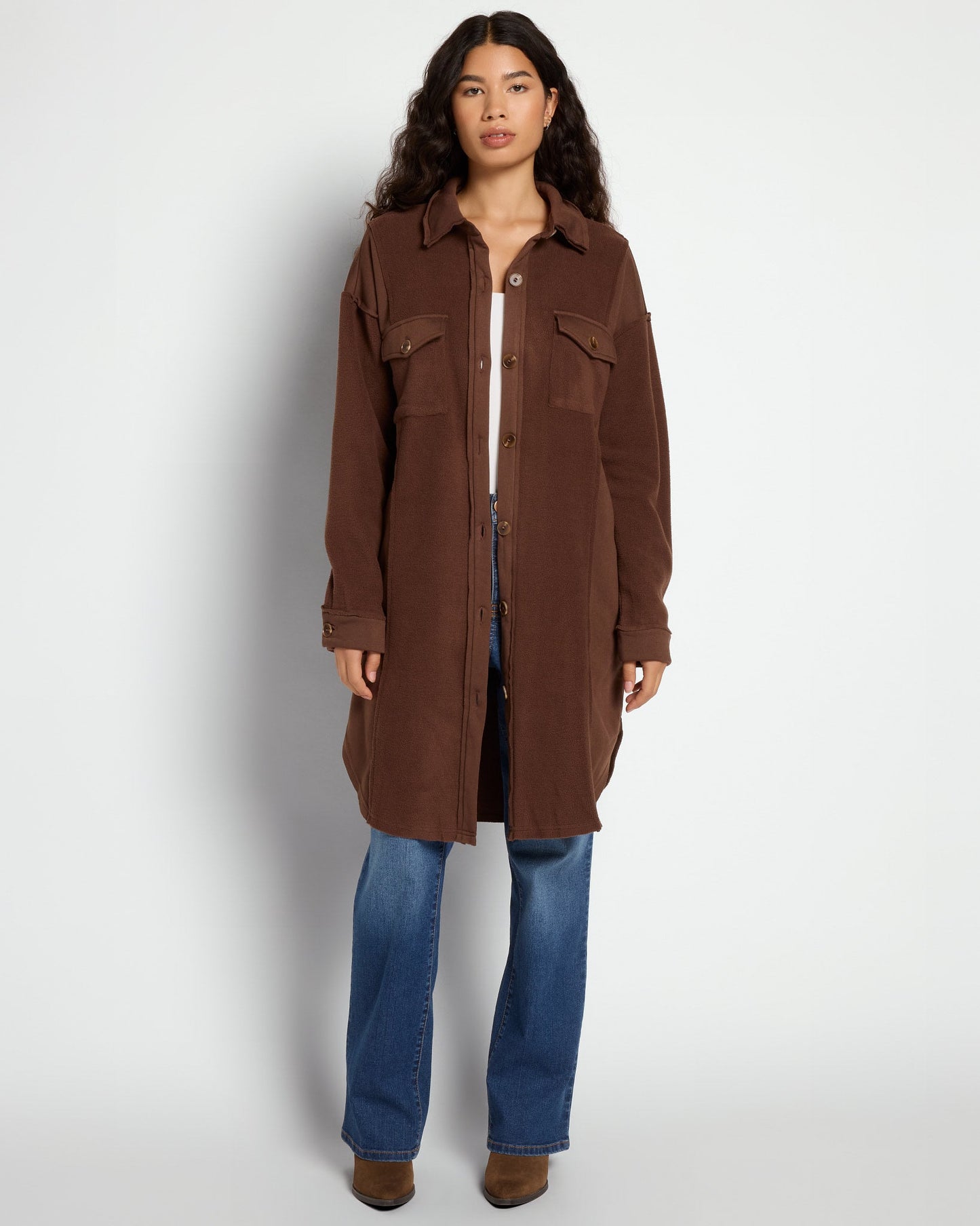 Fleece Longline Shacket
