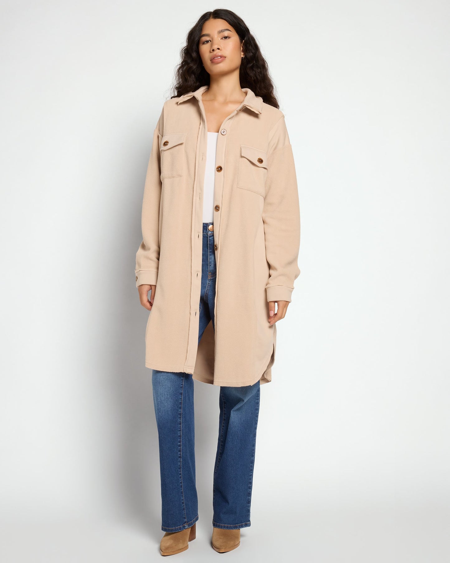 Fleece Longline Shacket