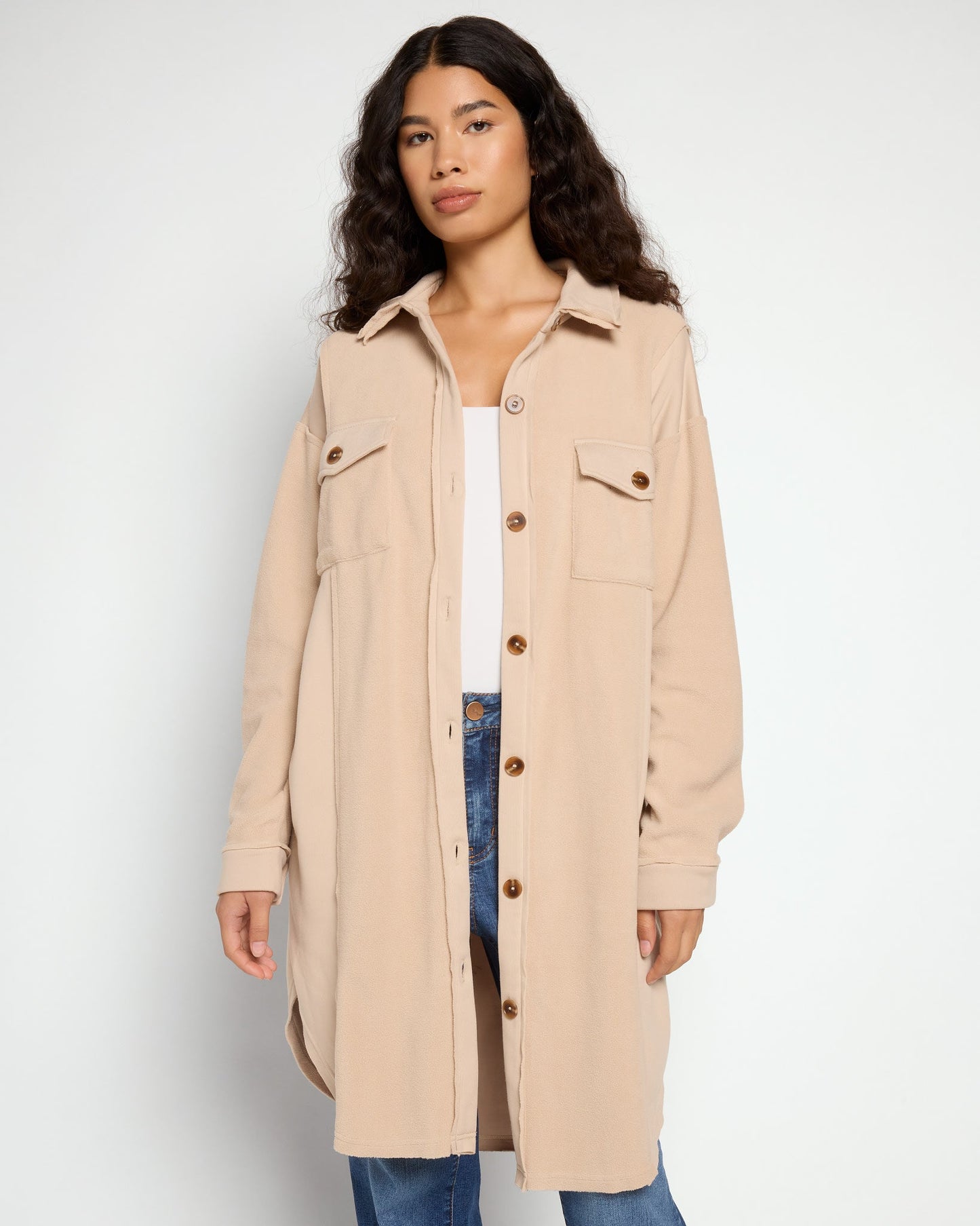 Fleece Longline Shacket