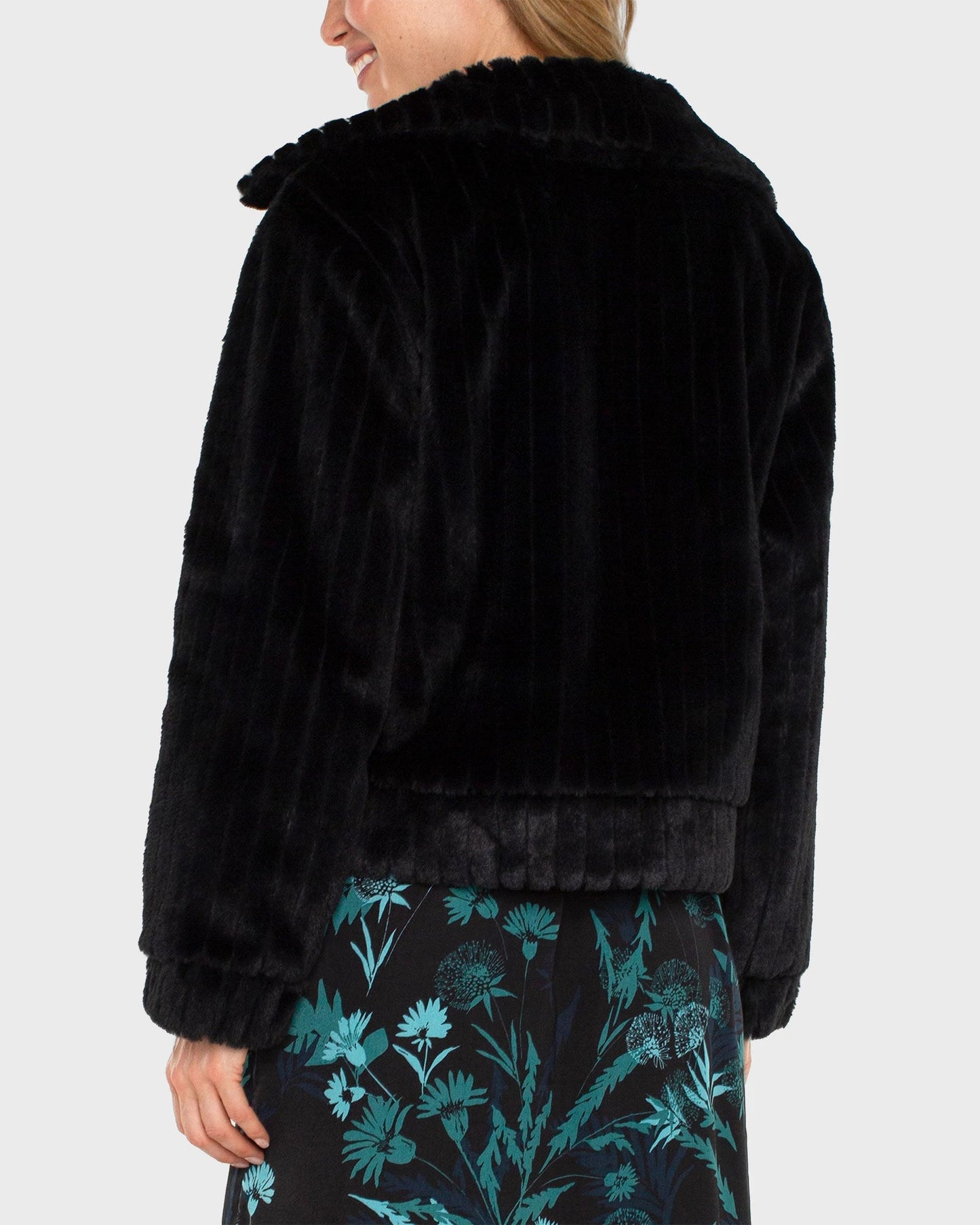 Zip Up Faux Fur Jacket