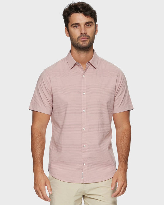 Monroe Short Sleeve Dobby Stripe Shirt