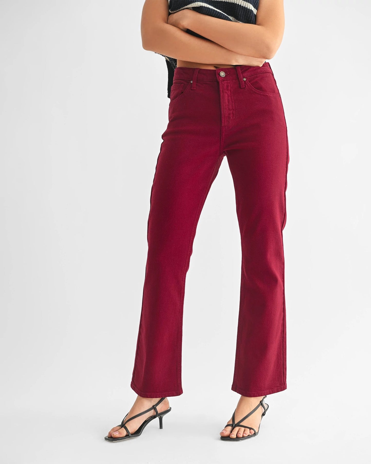 Slim Cropped Bootcut Jeans