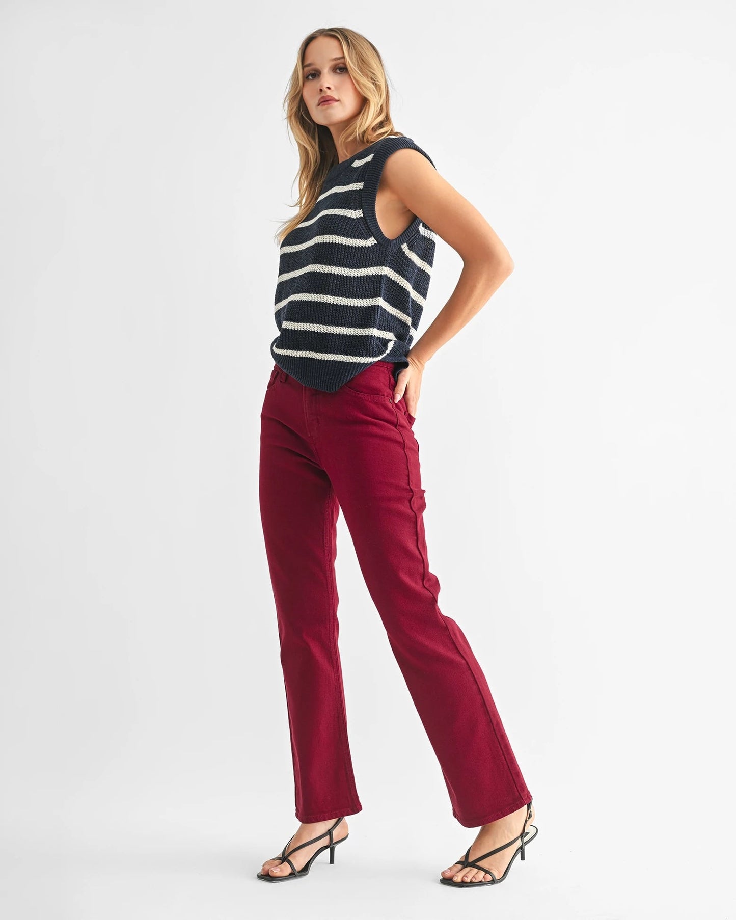 Slim Cropped Bootcut Jeans