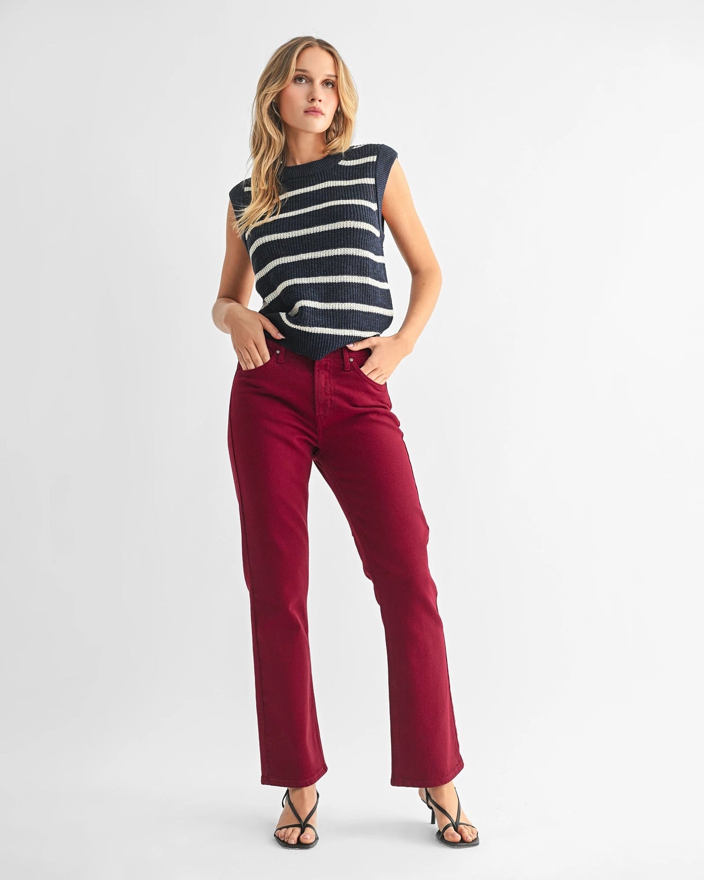 Slim Cropped Bootcut Jeans