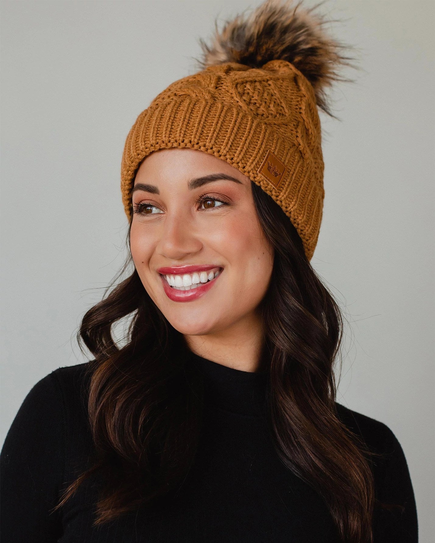 Cable Knit Pom Hat
