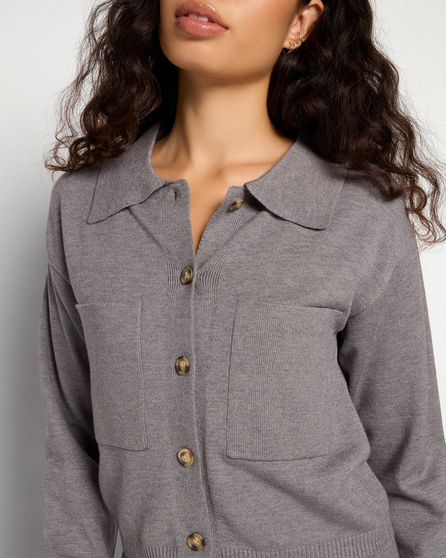 Cropped Sweater Knit Shacket