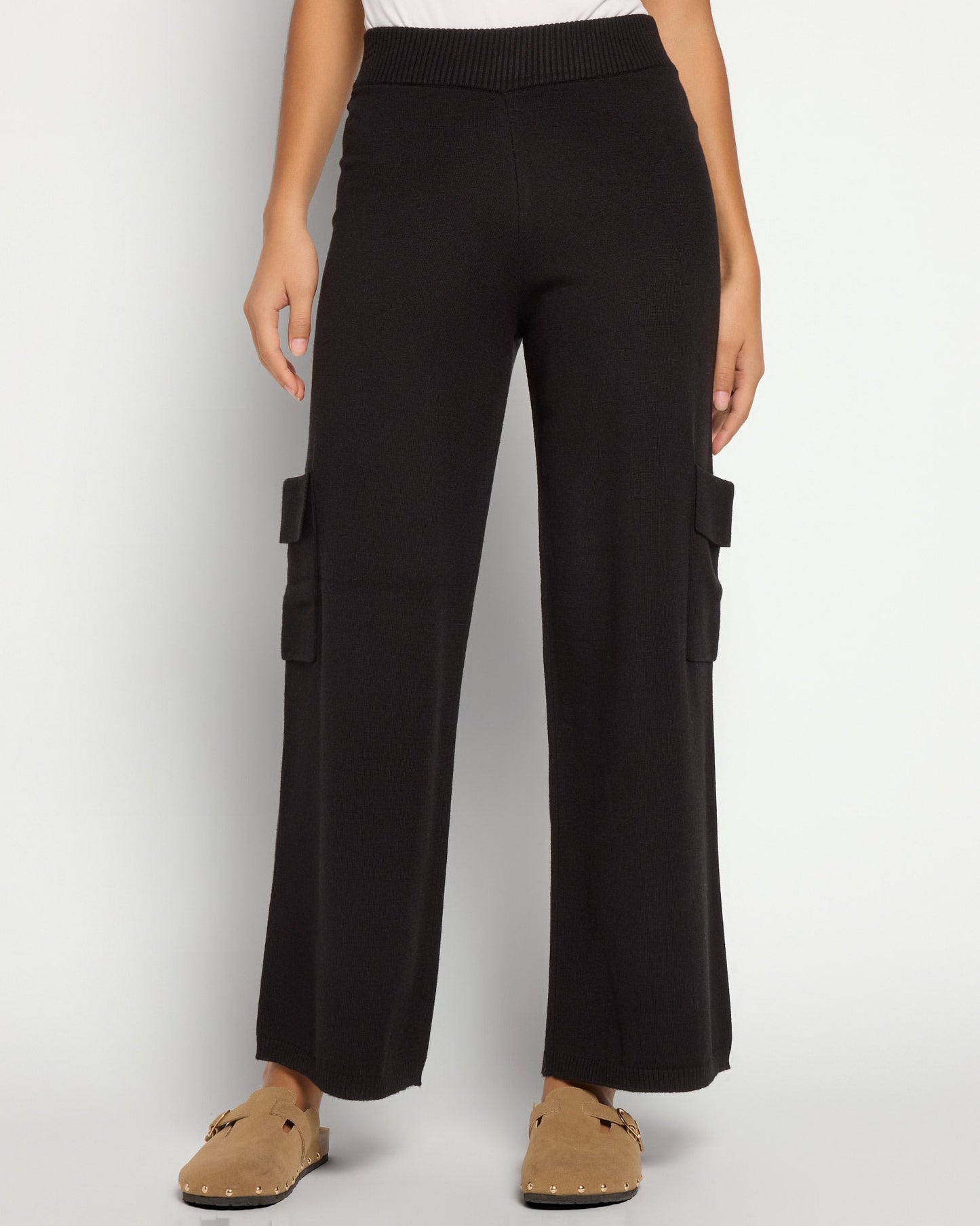Sweater Knit Cargo Pant
