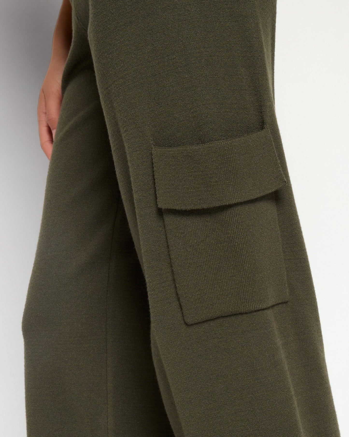 Sweater Knit Cargo Pant