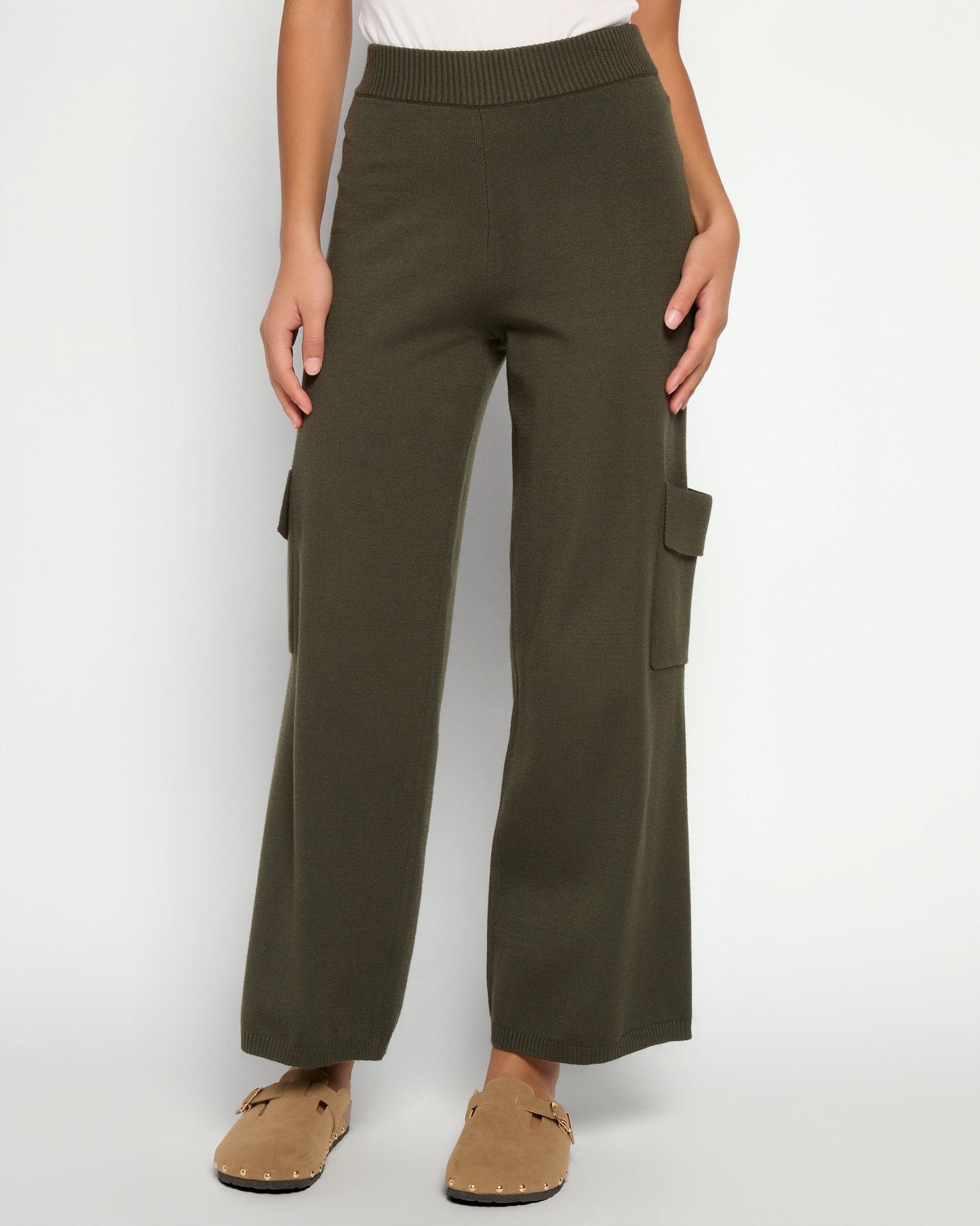 Sweater Knit Cargo Pant