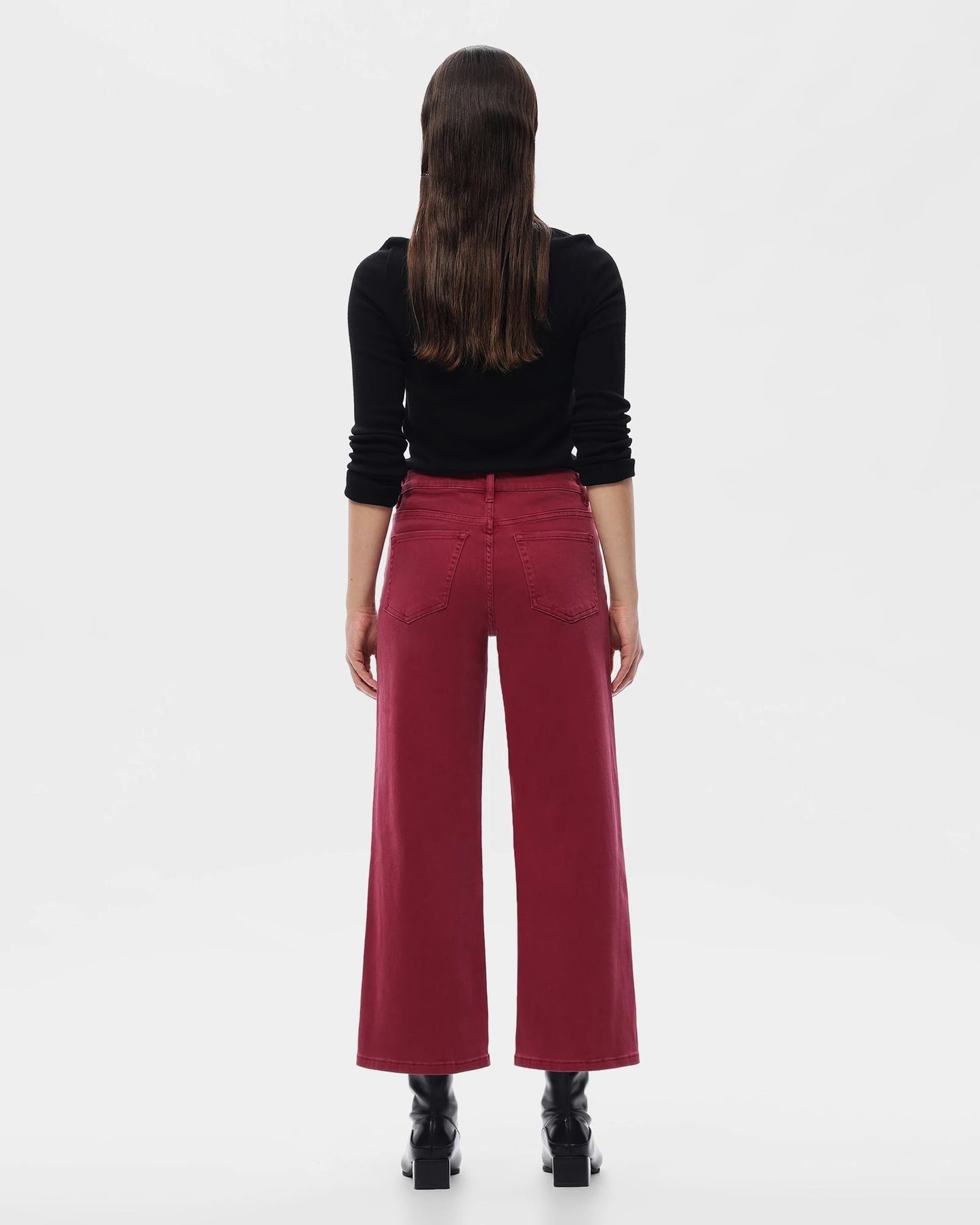 Mid Rise Straight Leg Jeans