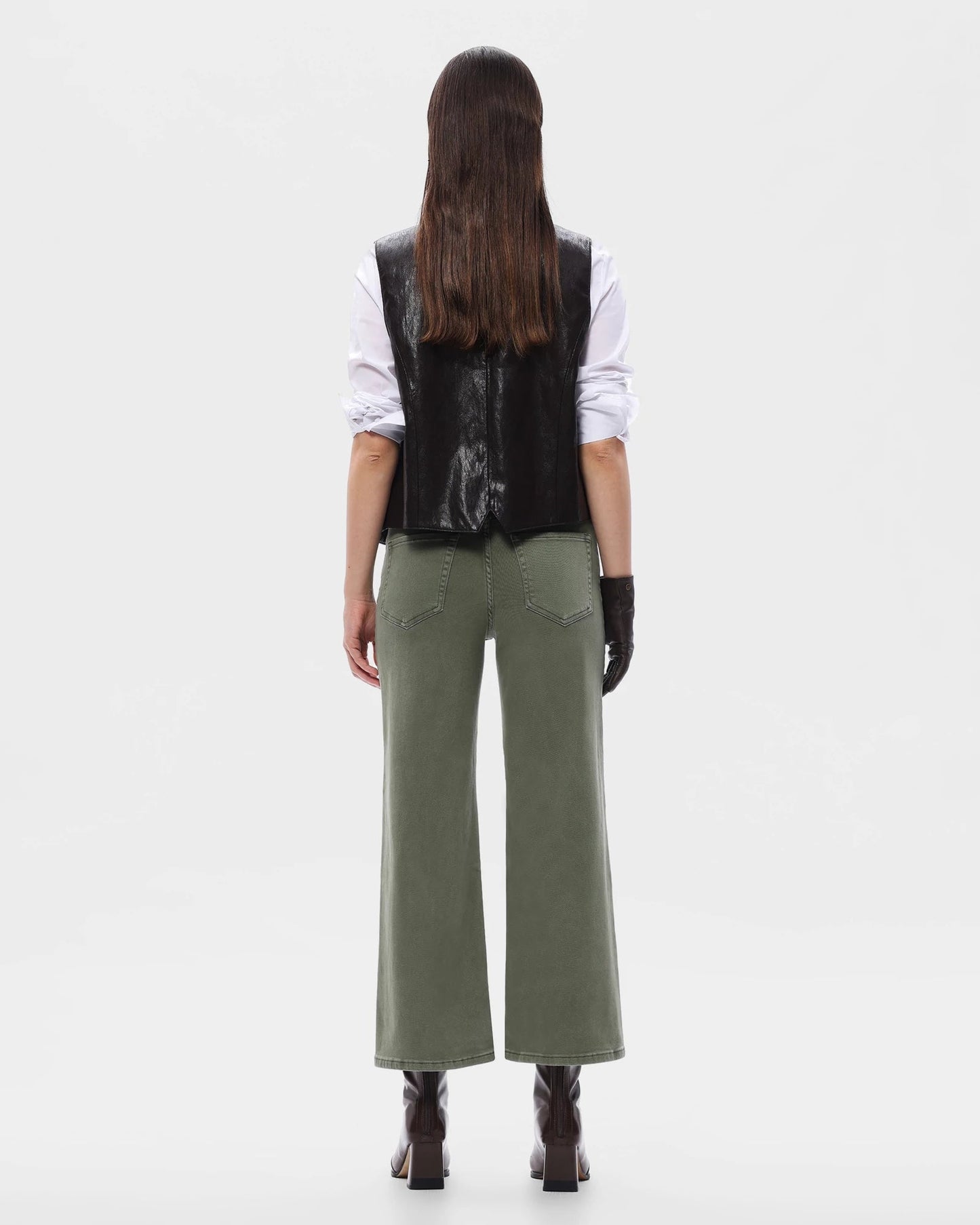 Mid Rise Straight Leg Jeans