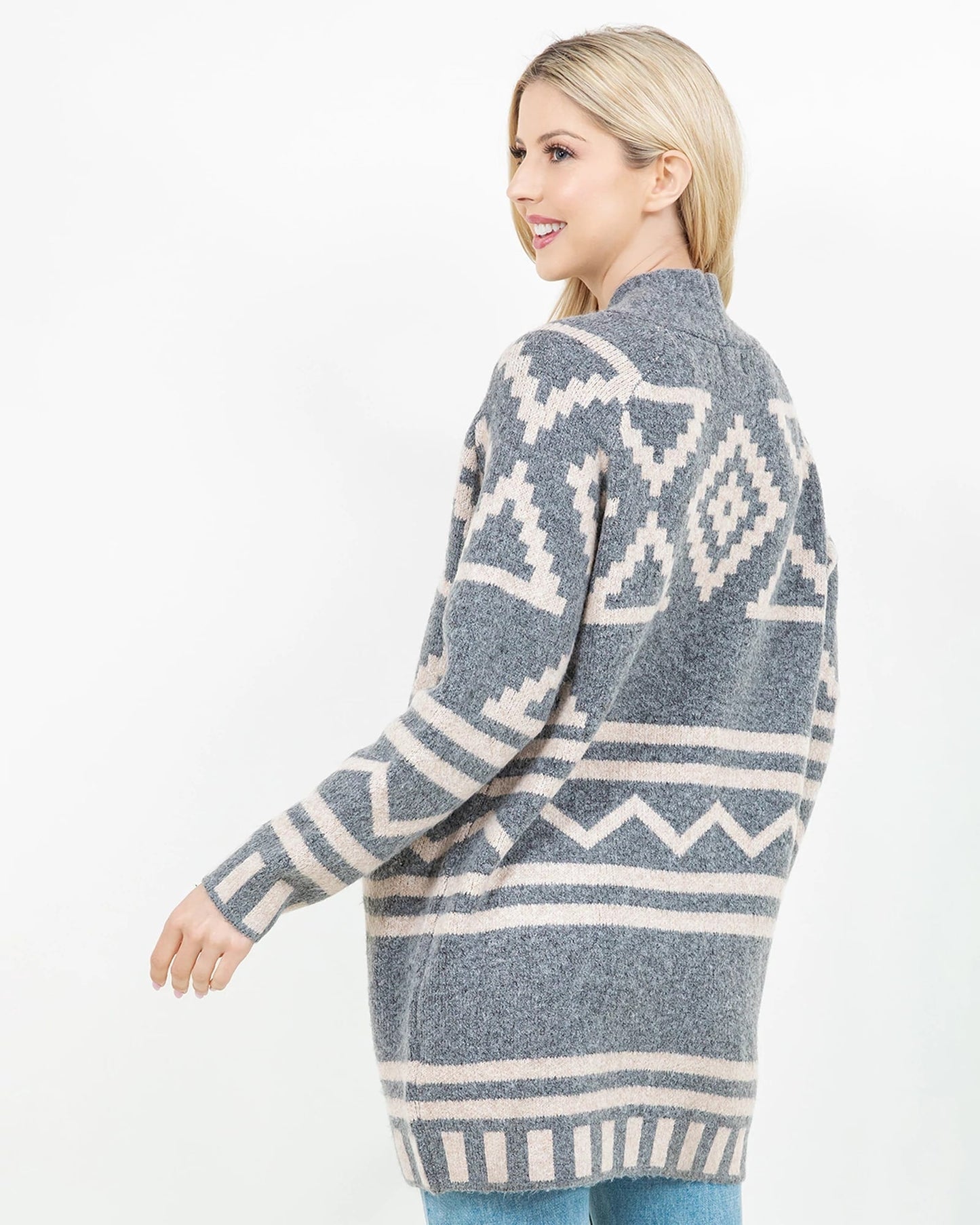 Southwest Pattern Long Cardigan