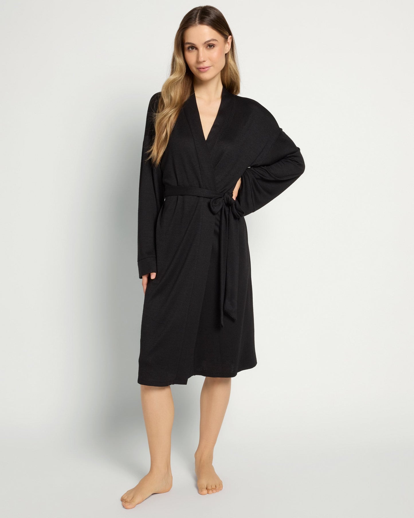 Sammi Knit Long Sleeve Short Robe
