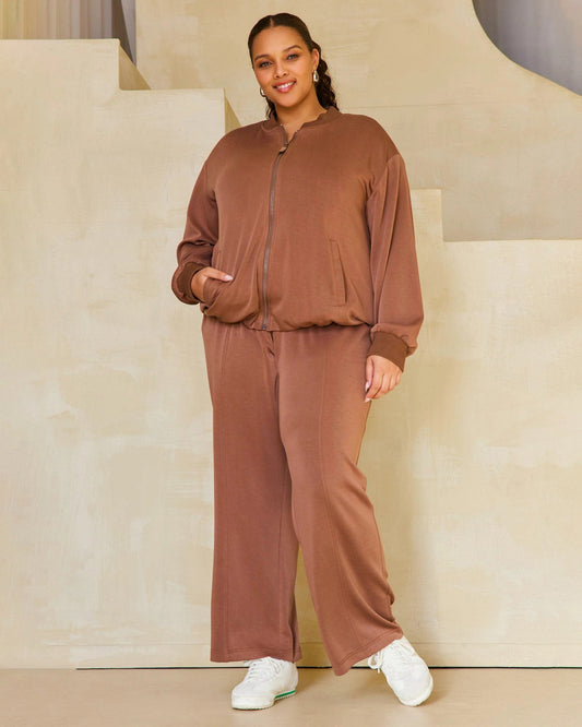 Plus Size Zip Up Jacket with Pockets