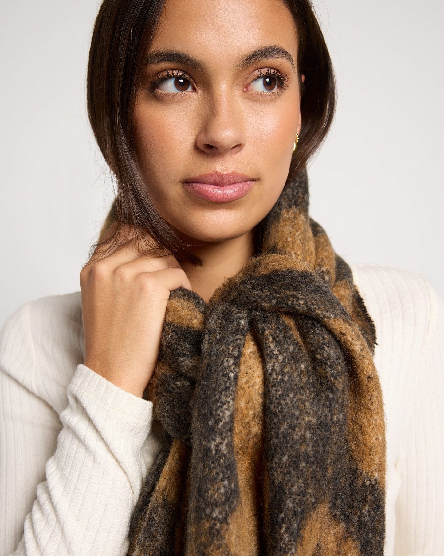 Chunky Leopard Print Scarf